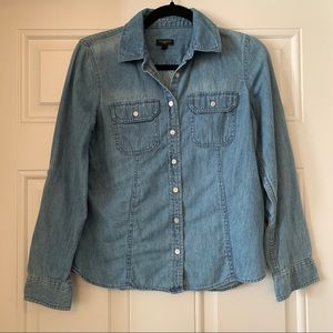 Talbots Fitted Chambray Shirt